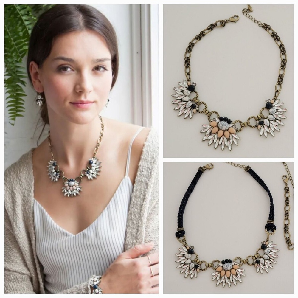 Chloe + Isabel Morningtide Marquise Navette Collar Necklace